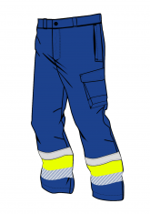 Spodnie ostrzegawcze EAGLE CHEM PANTS HIVIS I XH - front