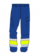 Spodnie ostrzegawcze EAGLE CHEM PANTS HIVIS I XH - back