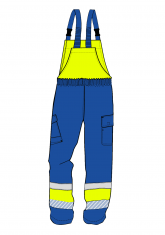 Spodnie ogrodniczki EAGLE CHEM ARC BIB PANTS HIVIS I XN - back