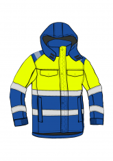 Bluza multiochronna COUGAR ARCTIC GX CHEM ARC JACKET HIVIS I XH - front