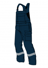 Ogrodniczki ocieplane multiochronne, trudnopalne MS ARCTIC GX CHEM ARC BIB PANTS MRS B2-01 - przód