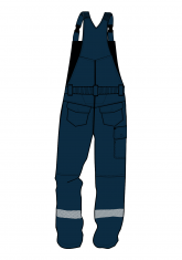 Ogrodniczki ocieplane multiochronne, trudnopalne MS ARCTIC GX CHEM ARC BIB PANTS MRS B2-01 - tył