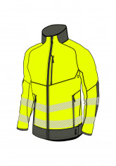 Softshell ostrzegawczy FLASH SHELL HIVIS II ZF - przód