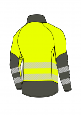 Softshell ostrzegawczy FLASH SHELL HIVIS II ZF - tył