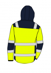 Softshell ostrzegawczy FLASH SHELL HIVIS II PRO - tył