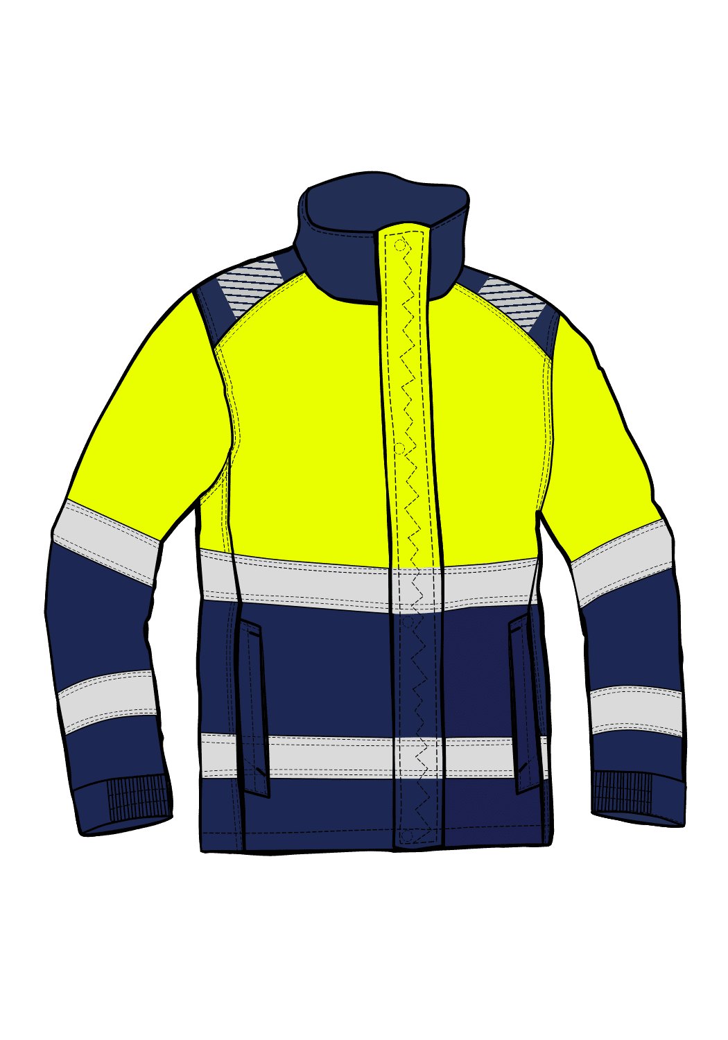 Ocieplana bluza spawalnicza WELDER AS ARCTIC GX JACKET HIVIS I XH - przód