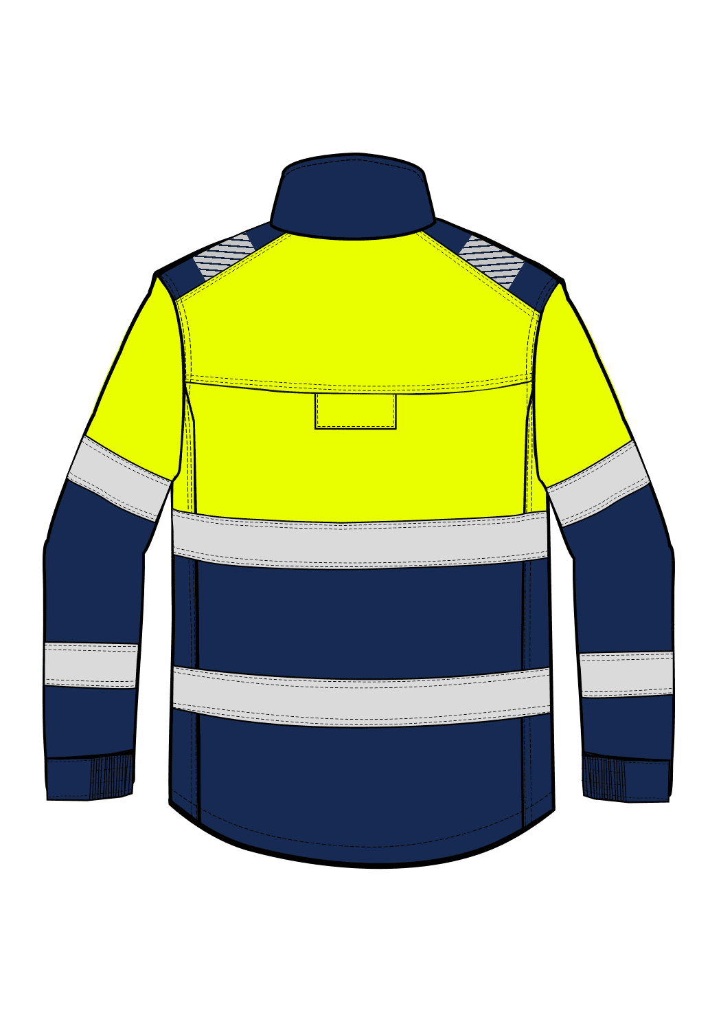 Ocieplana bluza spawalnicza WELDER AS ARCTIC GX JACKET HIVIS I XH - tył