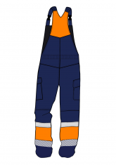 Ogrodniczki ocieplane dla spawacza WELDER AS ARCTIC GX BIB PANTS HIVIS I XH - tył