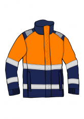 Ocieplana bluza spawalnicza WELDER AS ARCTIC GX JACKET HIVIS I XH - przód