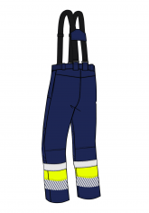 Multiochronne spodnie ostrzegawcze dla spawacza WELDER AS PANTS HIVIS I XH - tył