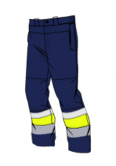 Spodnie ocieplane multiochronne dla spawacza WELDER AS ARCTIC GX PANTS HIVIS I XH - przód