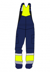 Ogrodniczki ocieplane dla spawacza WELDER AS ARCTIC GX BIB PANTS HIVIS I XH - tył