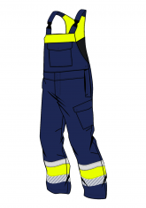 Ogrodniczki ocieplane dla spawacza WELDER AS ARCTIC GX BIB PANTS HIVIS I XH - przód