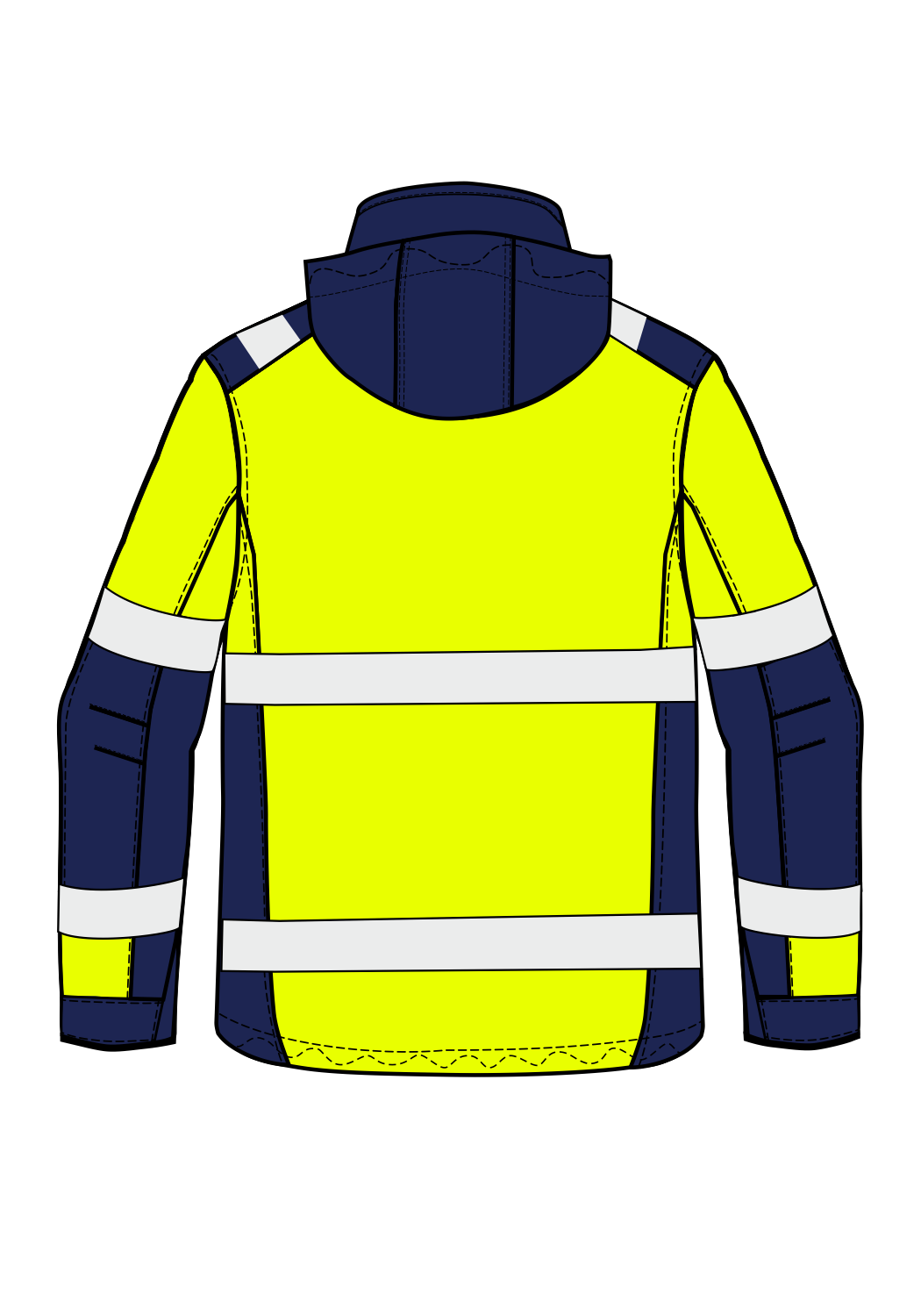 WATERPROOF ARCTIC GX JACKET HIVIS II PRO - back