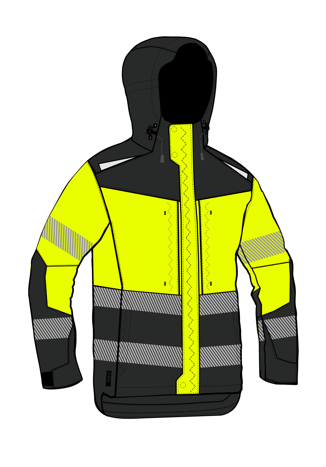 WATERPROOF JACKET HIVIS I XH - front