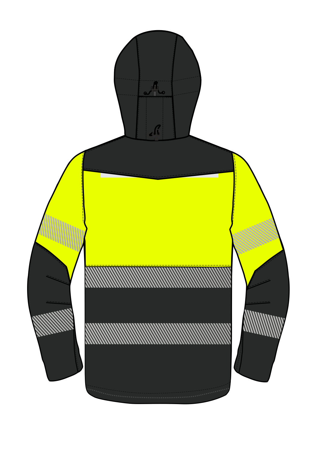 WATERPROOF JACKET HIVIS I XH - back