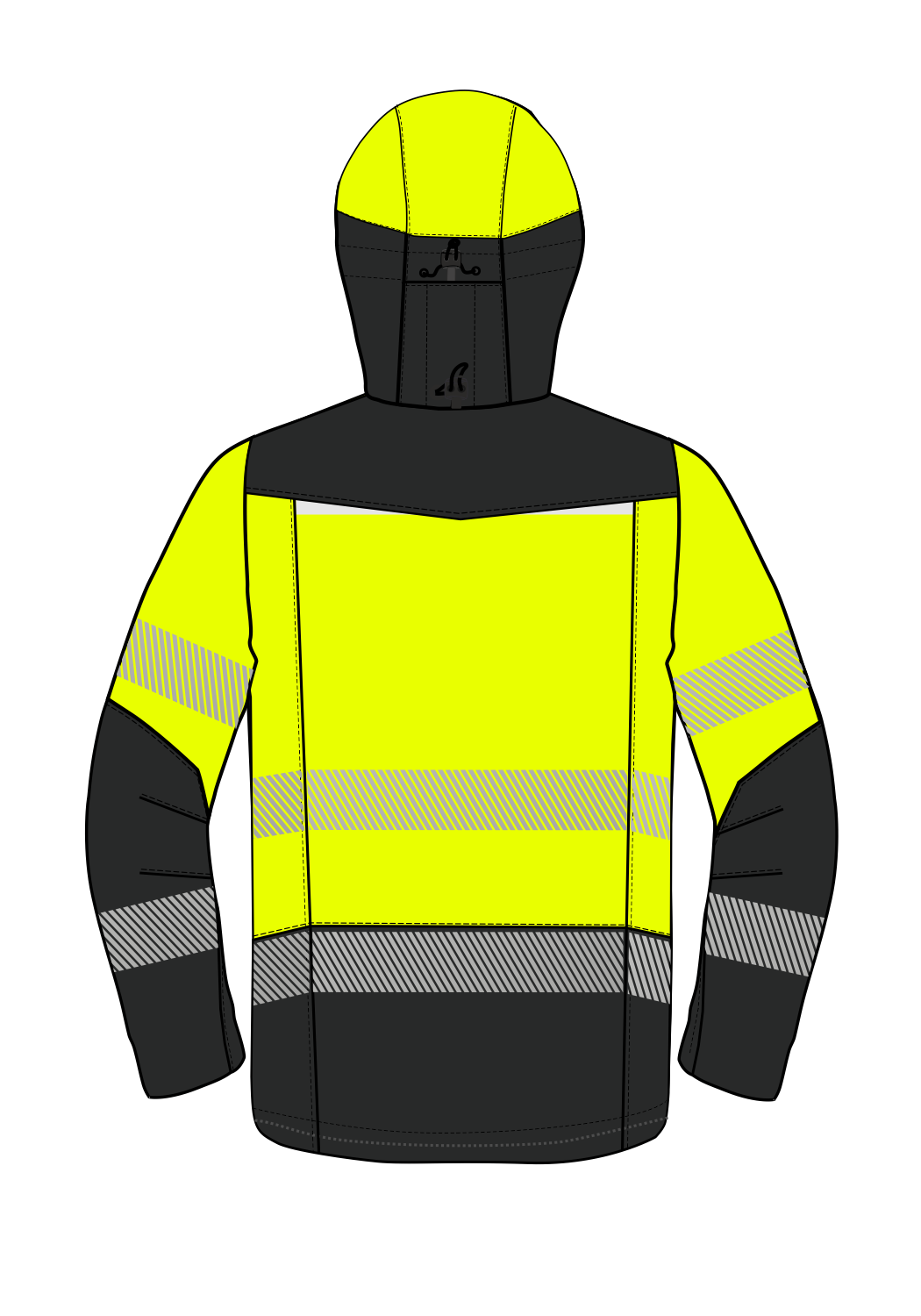 WATERPROOF ARCTIC GX JACKET HIVIS II ZF - back