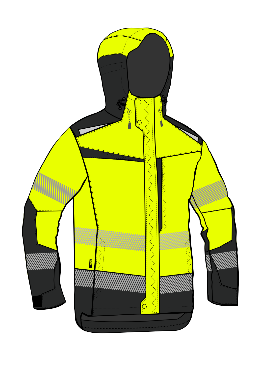 WATERPROOF JACKET HIVIS II ZF - front