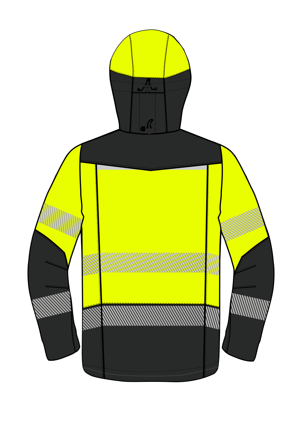 WATERPROOF JACKET HIVIS II ZF - back