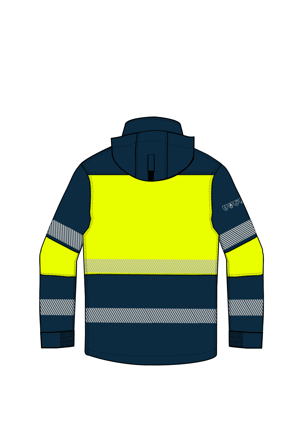 COUGAR R1 ARCTIC GX CHEM ARC 2 JACKET HIVIS I XK - back