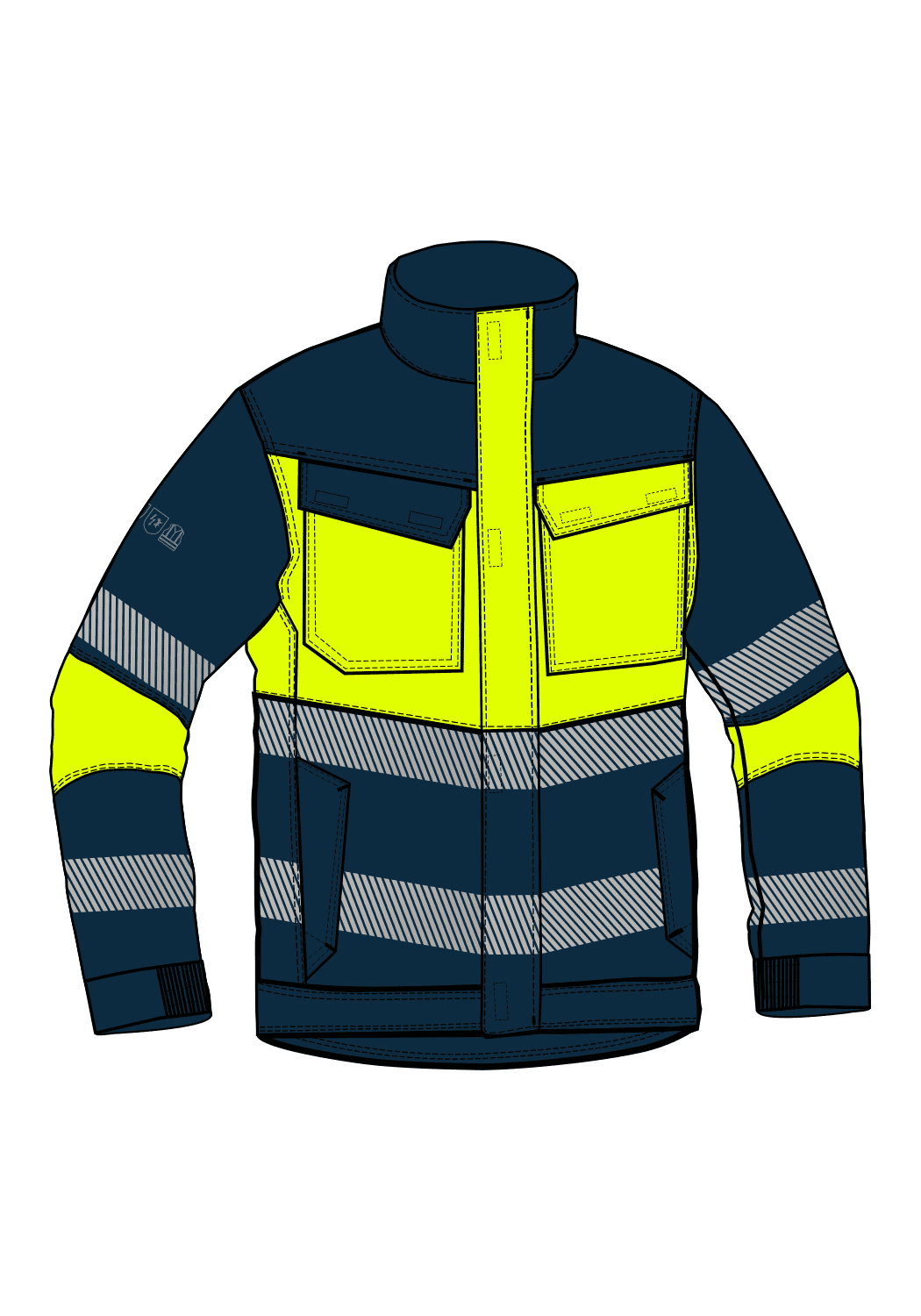 COUGAR R1 CHEM ARC PARKA HIVIS I XK - front