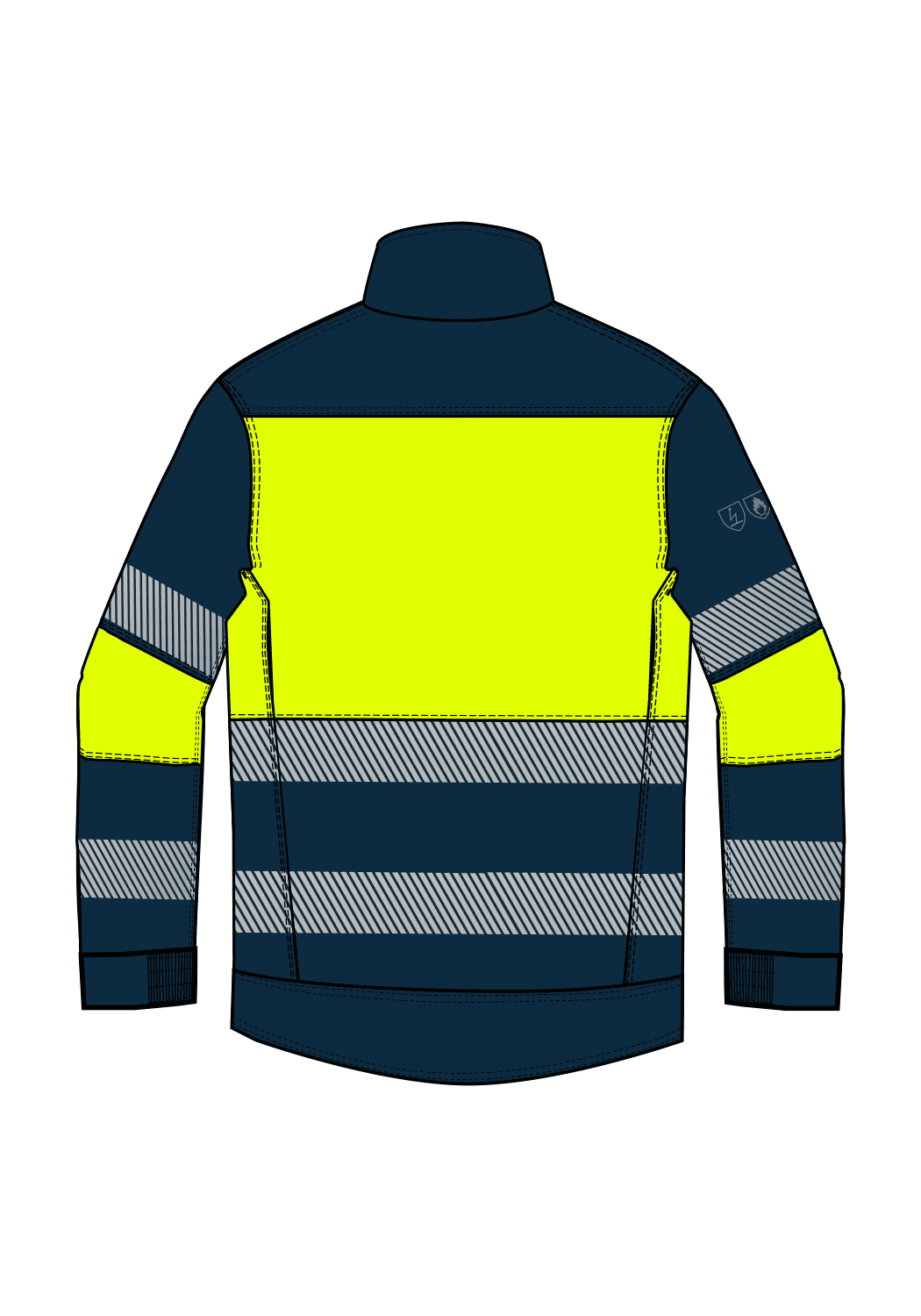 COUGAR R1 CHEM ARC PARKA HIVIS I XK - back