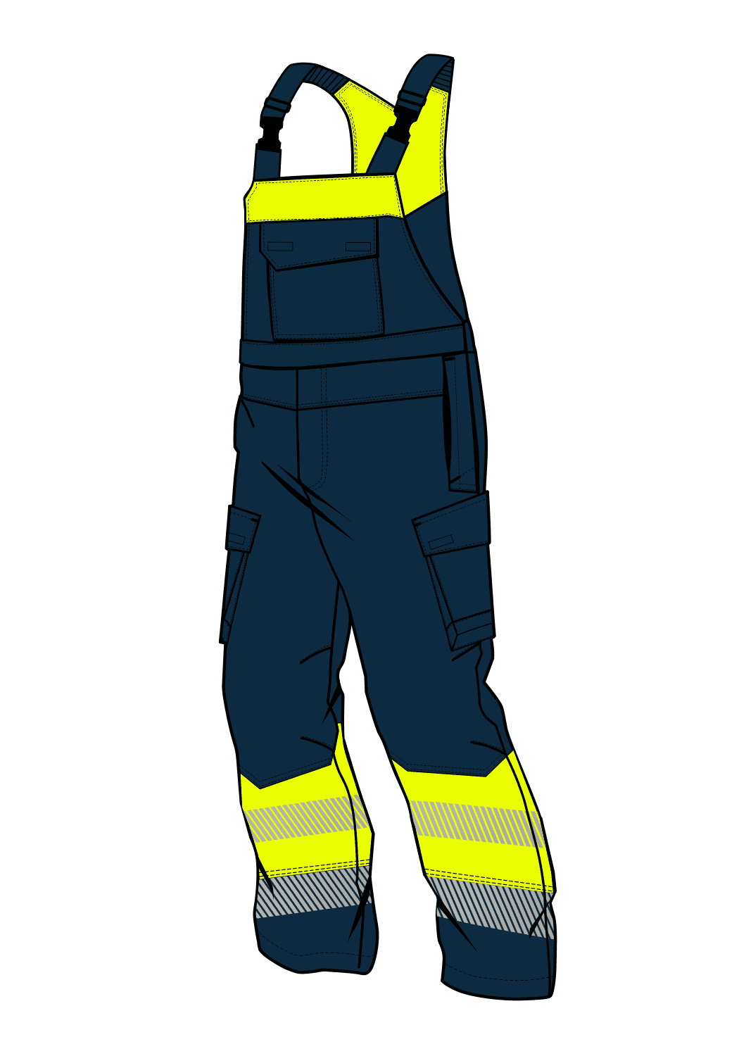 COUGAR R1 CHEM ARC BIB PANTS HIVIS I XH - front